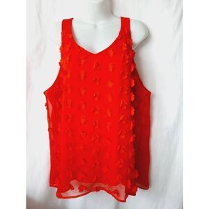 7th Avenue red sleeveless sz XL blouse